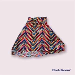 LuLaRoe Azure Skirt. Size S. Multicolor Chevron.